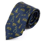 Blue Tie with Medical Instrument and Stethoscope